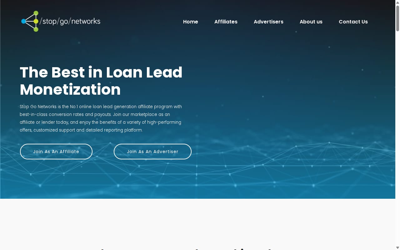 Stop Go Networks website screenshot