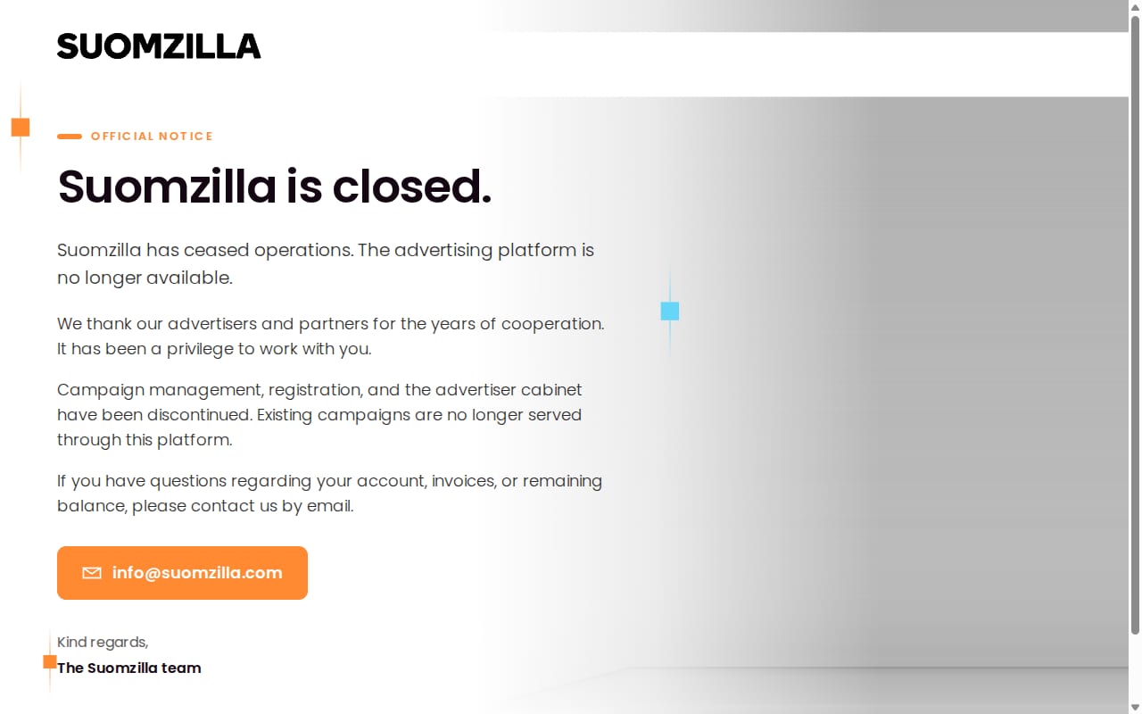 Suomzilla website screenshot