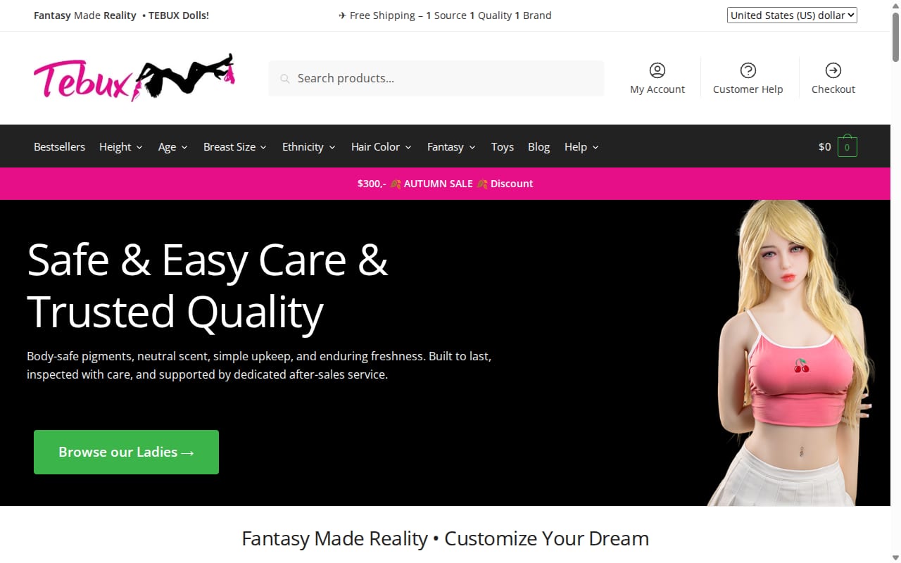 Tebux Affiliate Program website screenshot