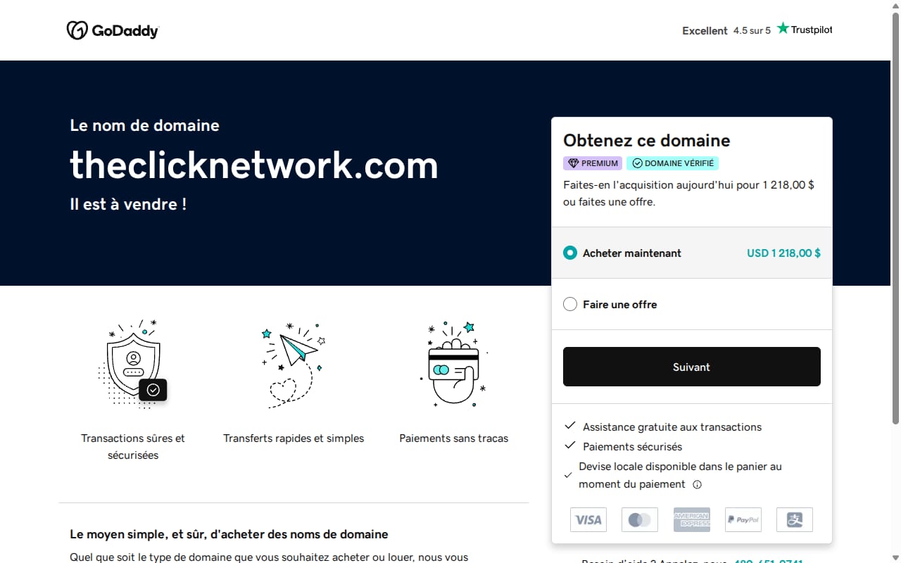 The Click Network website screenshot