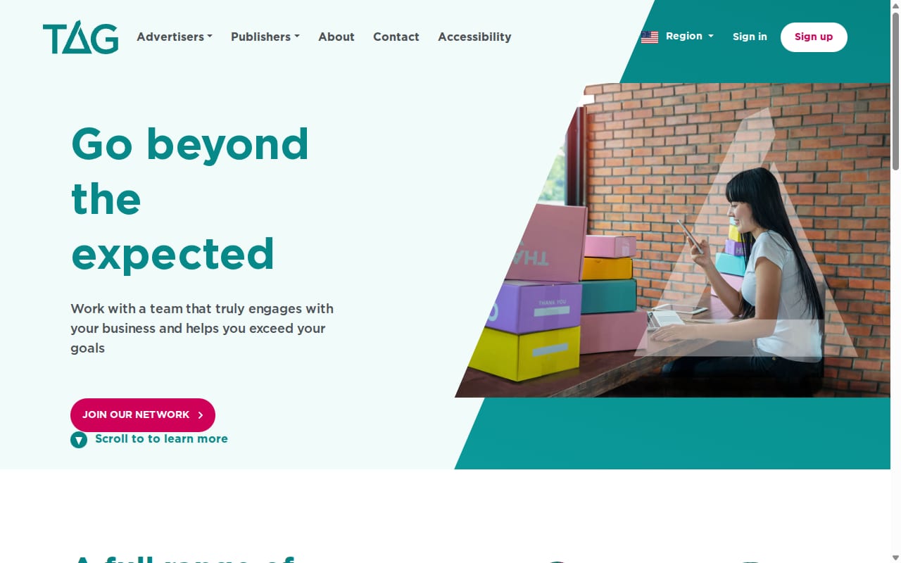 The Affiliate Gateway UK 網站截圖