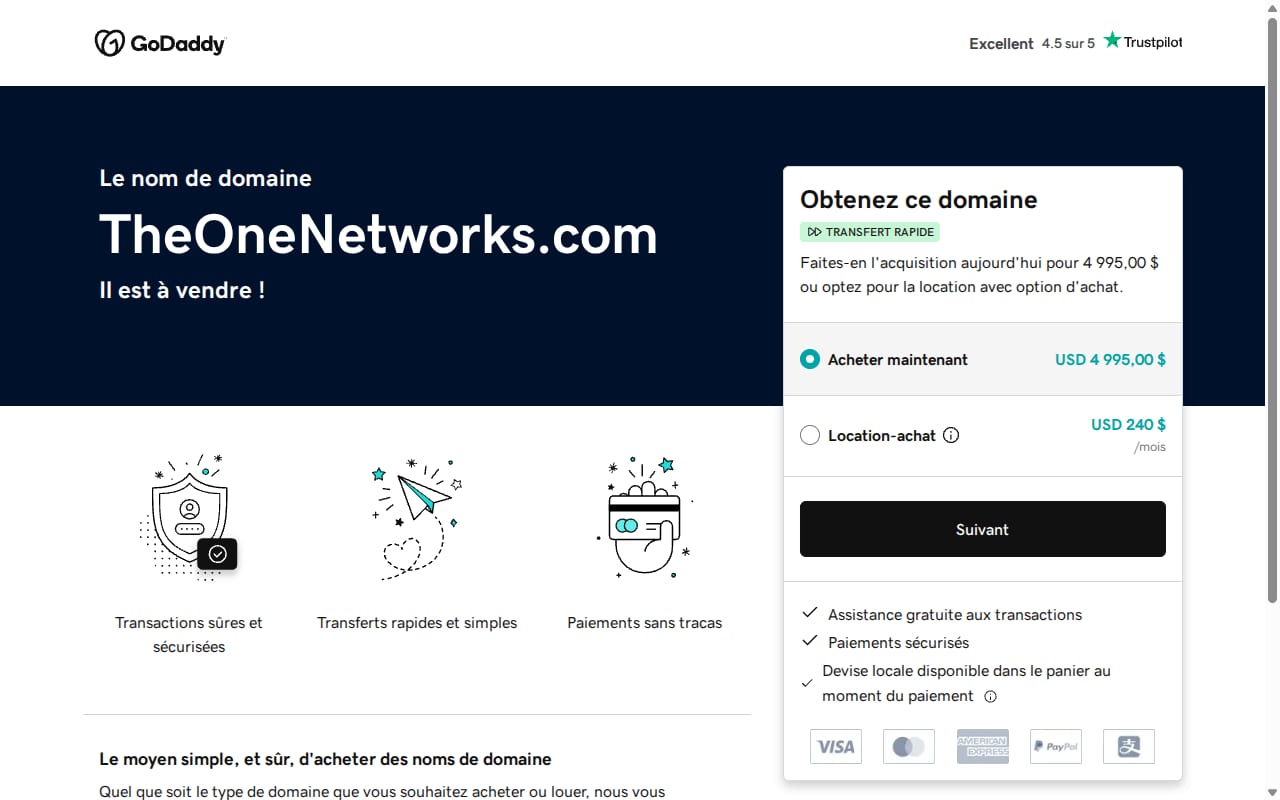 The One Networks 網站截圖