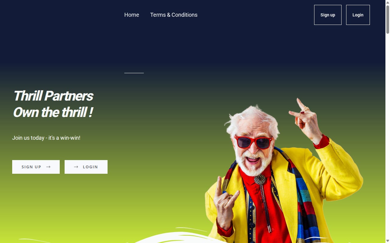 Thrill Partners website screenshot
