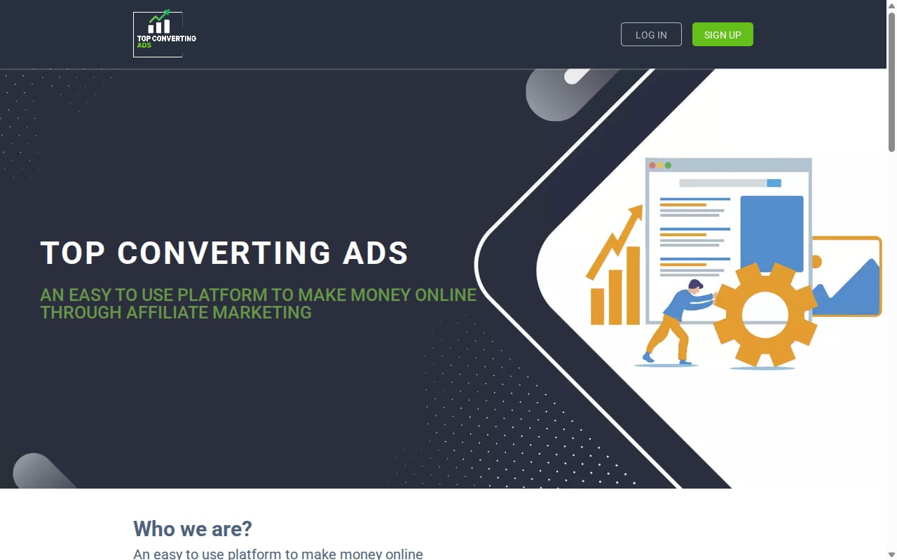 TopConvertingAds 網站截圖