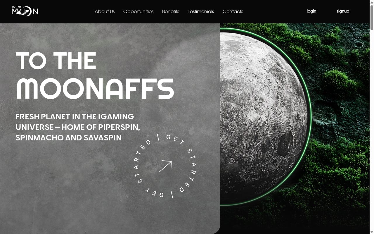 Tothemoonaffs website screenshot