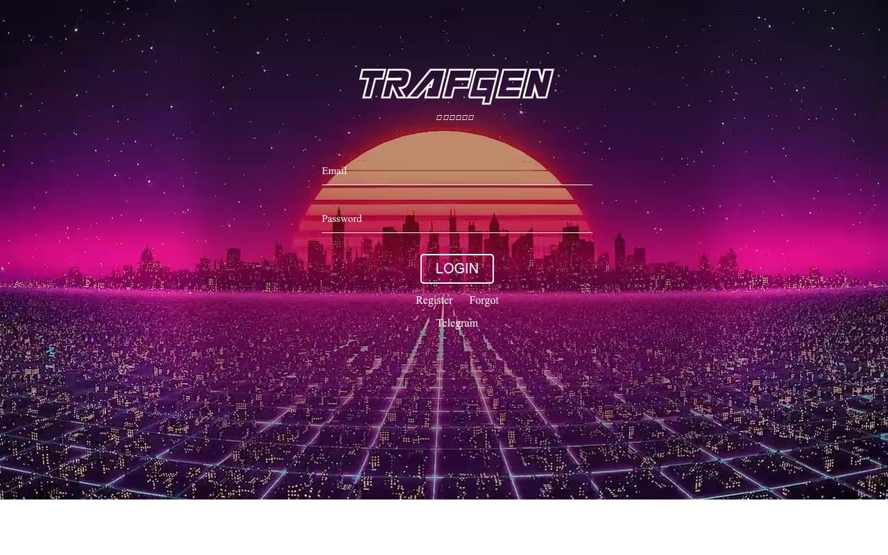 TrafGen website screenshot