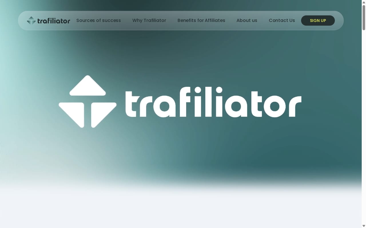 Trafiliator website screenshot