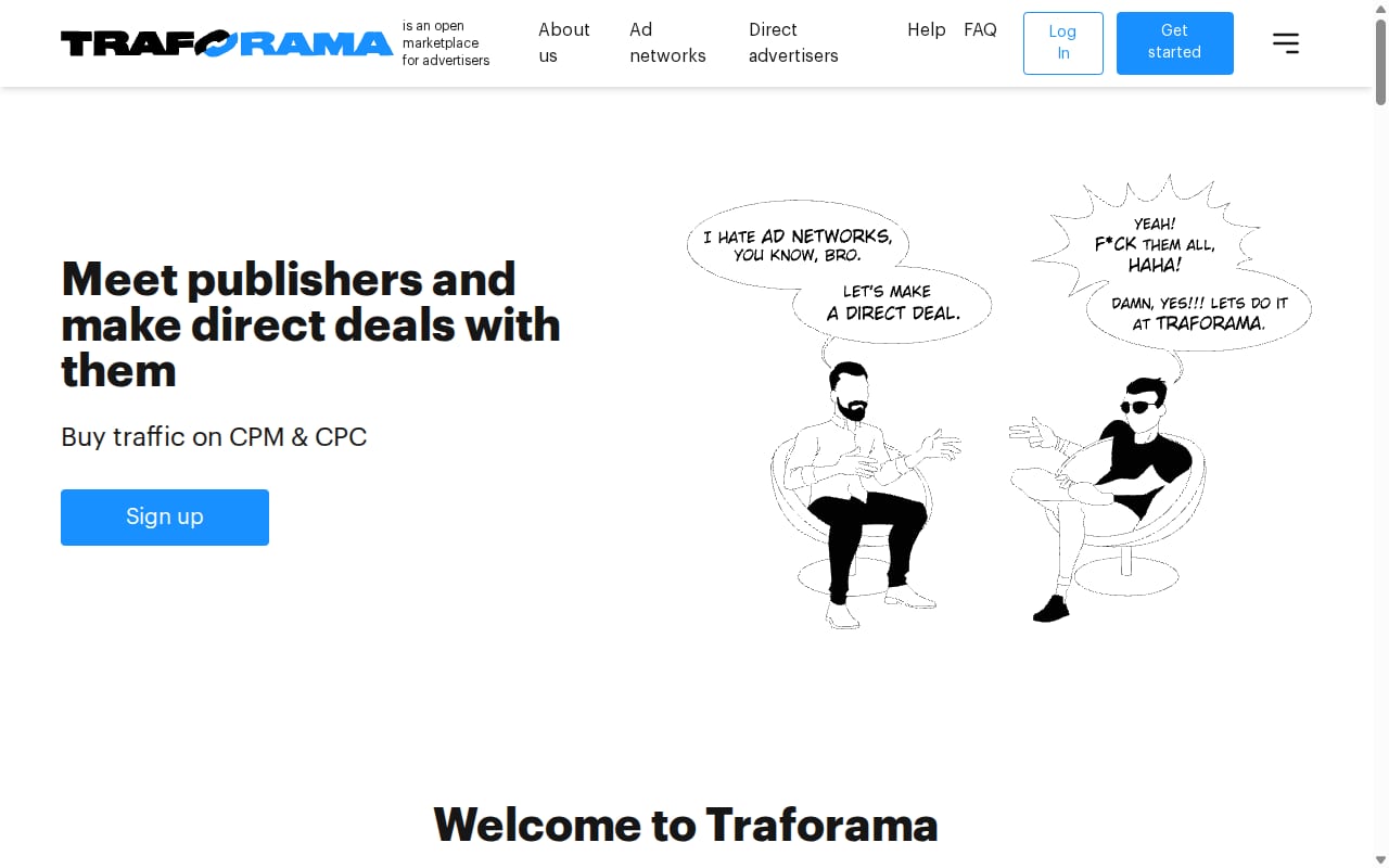 Traforama website screenshot