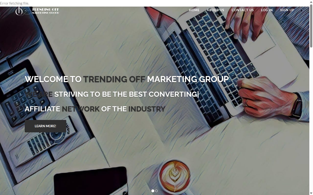 TrendingOff Marketing Group 網站截圖