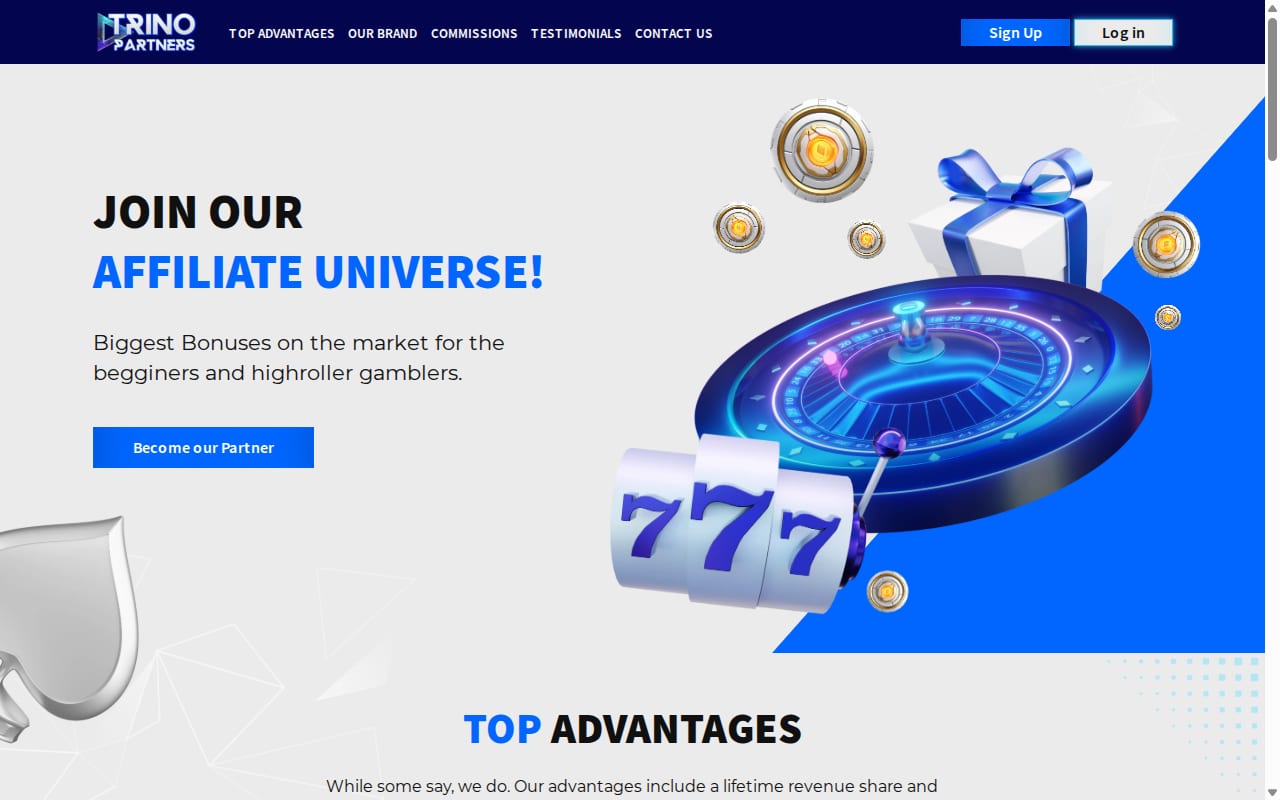 Trino Partners website screenshot
