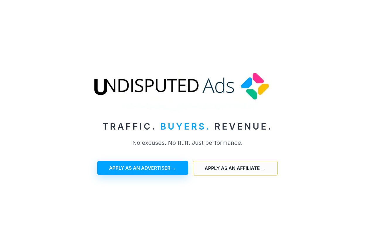 Undisputed Ads website screenshot