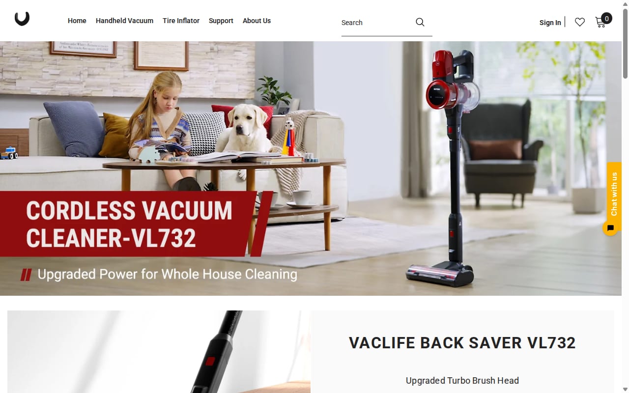 VacLife Affiliate Program website screenshot