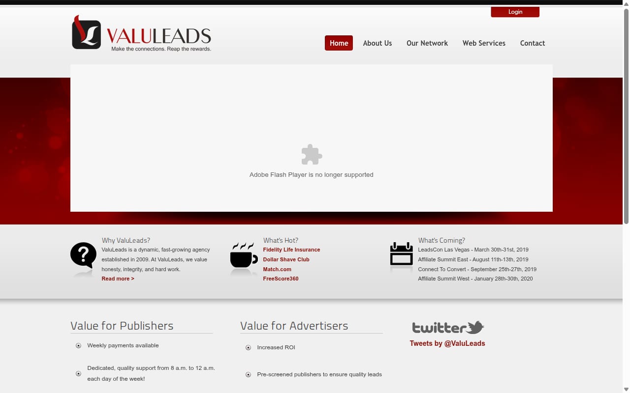 ValuLeads 網站截圖