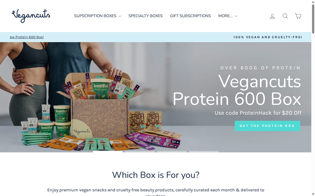Vegancuts Affiliate Program website screenshot