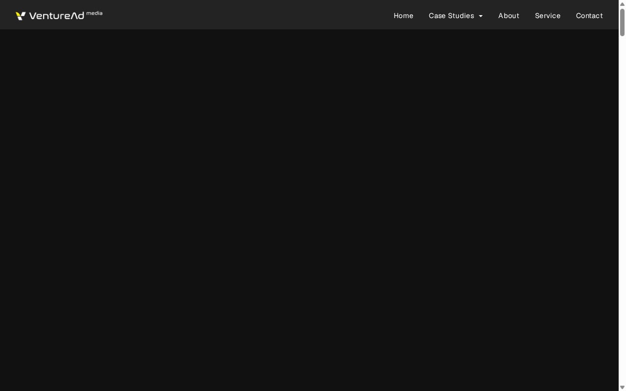 VentureAd Media website screenshot