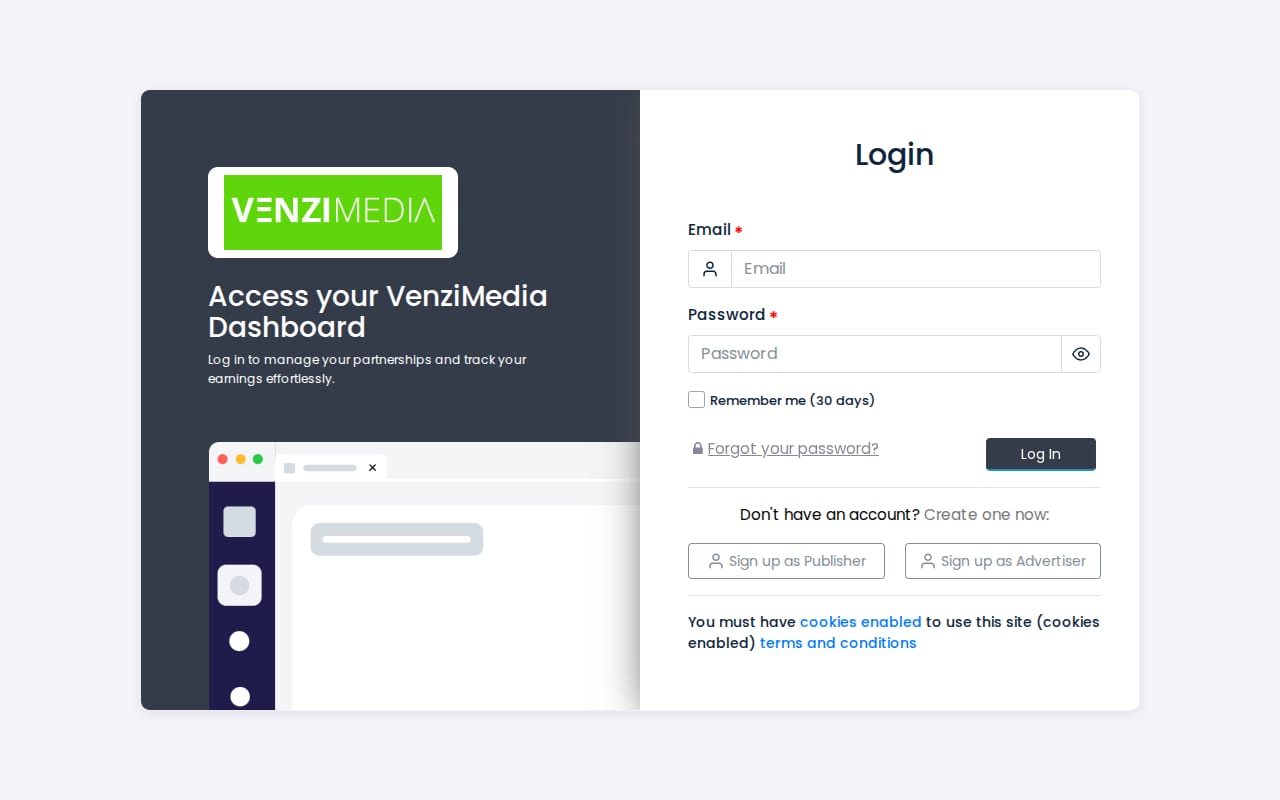 VenziMedia website screenshot