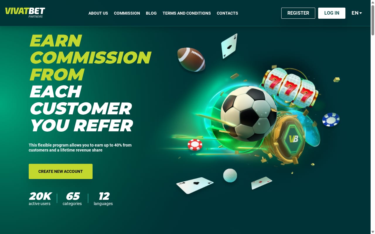 Vivatbet Partners website screenshot