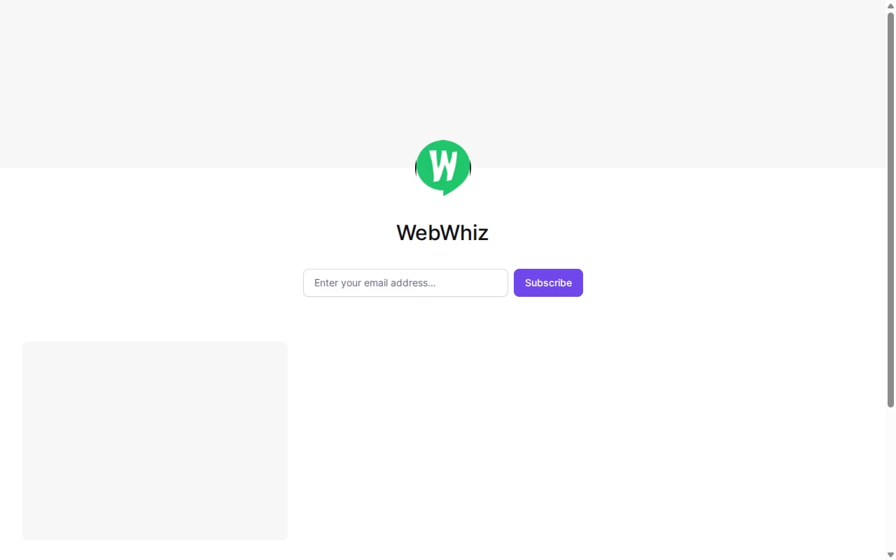 WebWhiz website screenshot
