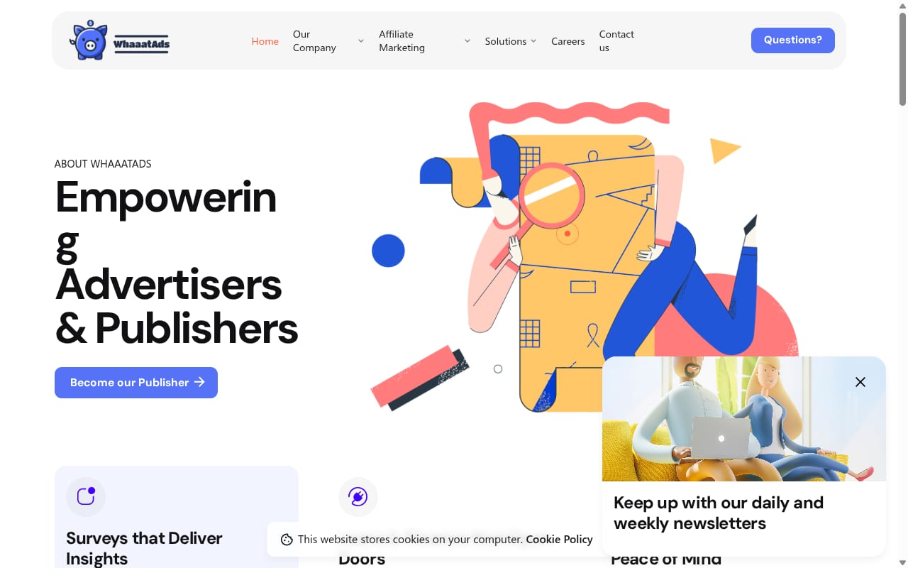WhaaatAds website screenshot