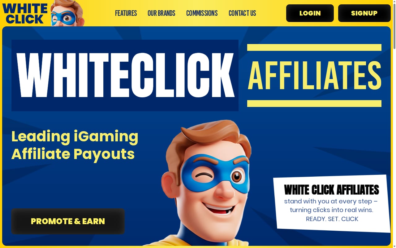 WhiteClick Affiliates website screenshot