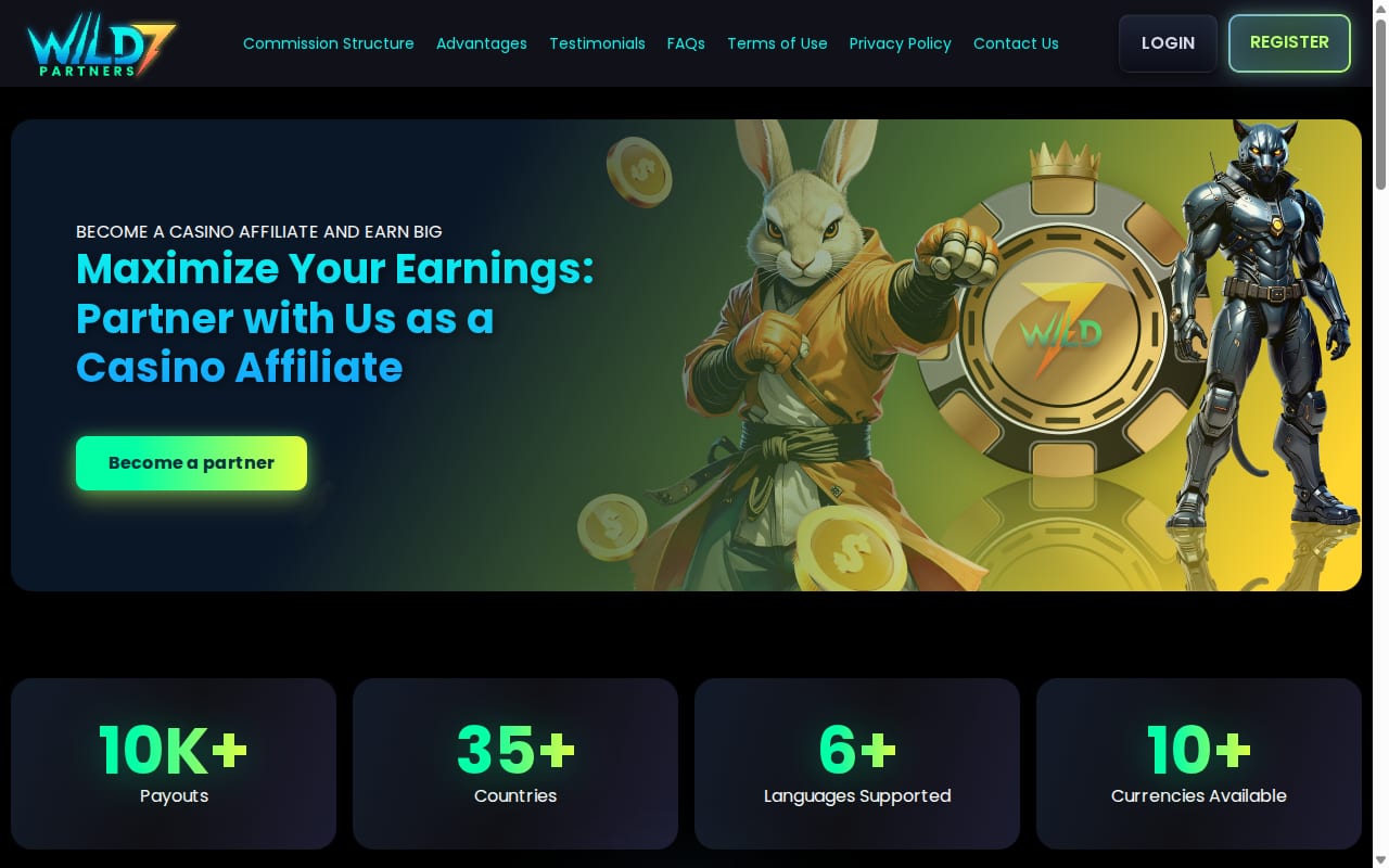Wild7 Partners website screenshot