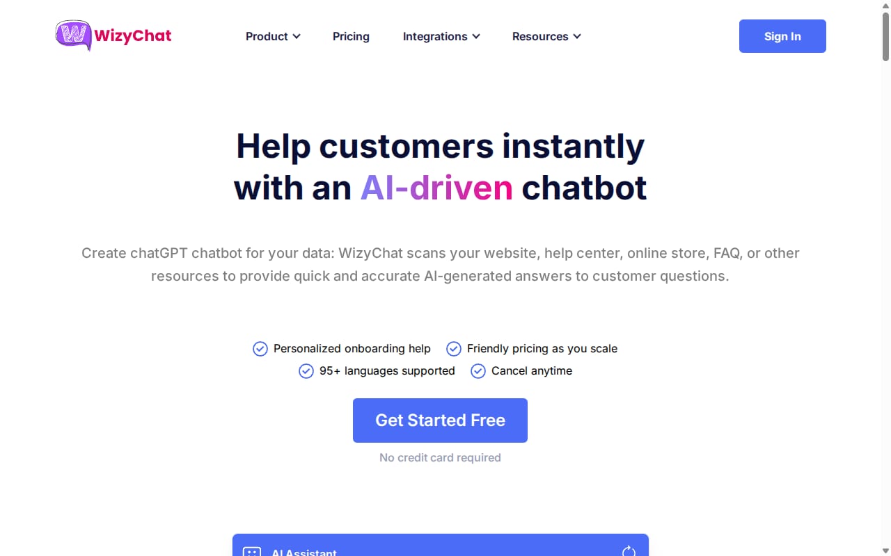 WizyChat Friends 網站截圖