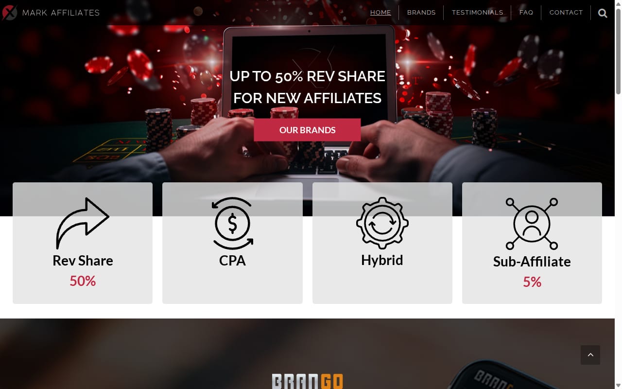 XmarkAffiliates website screenshot