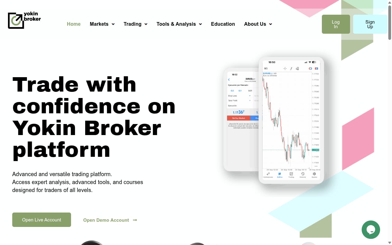Yokin Broker Affiliate website screenshot
