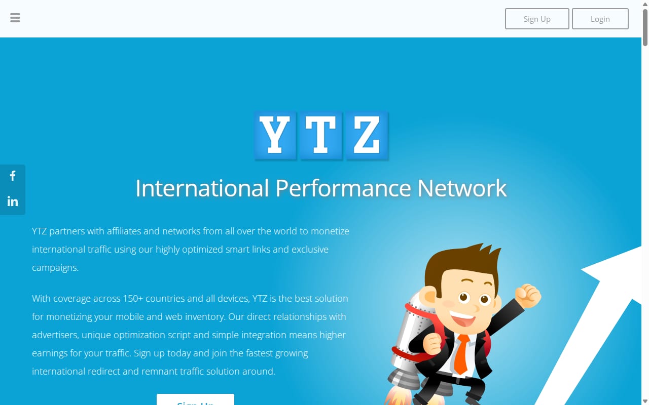YTZ International website screenshot