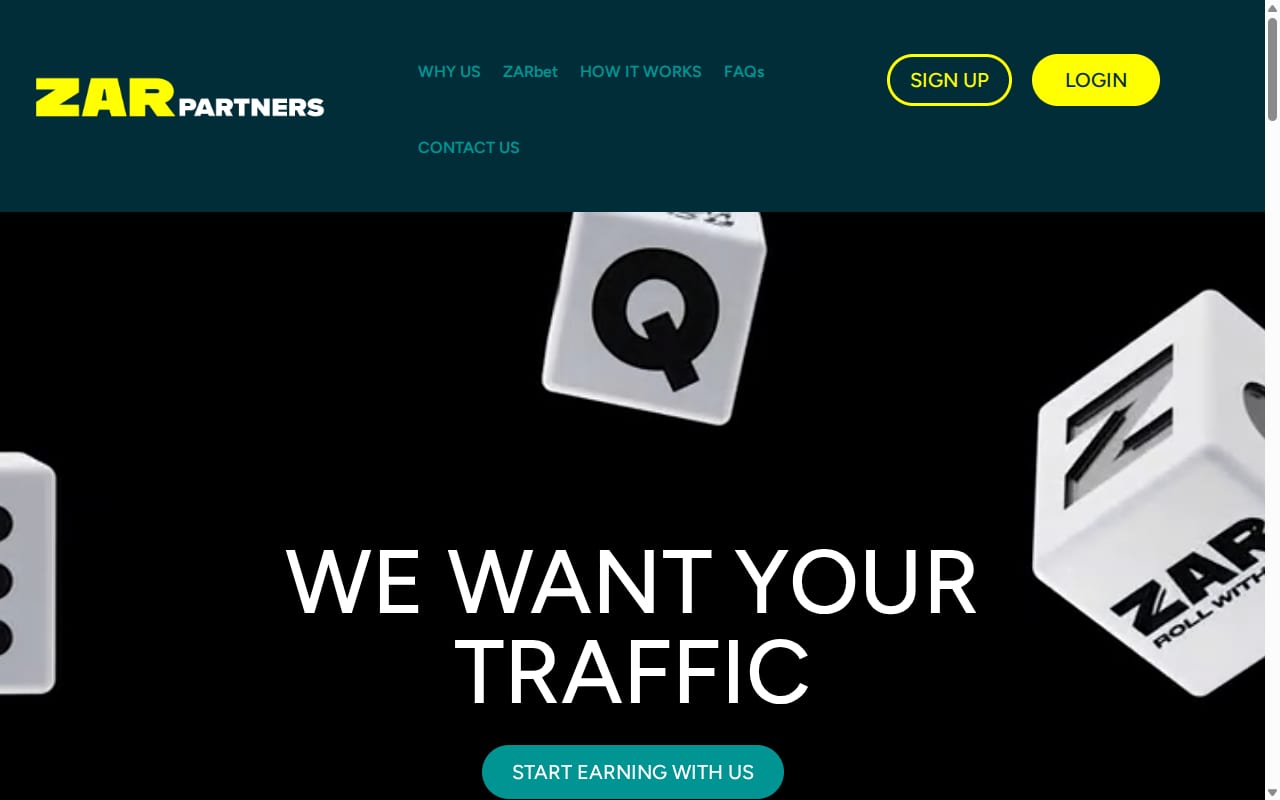 ZAR Partners website screenshot