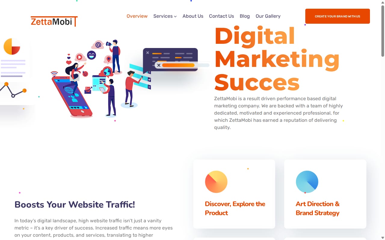ZettaMobi website screenshot