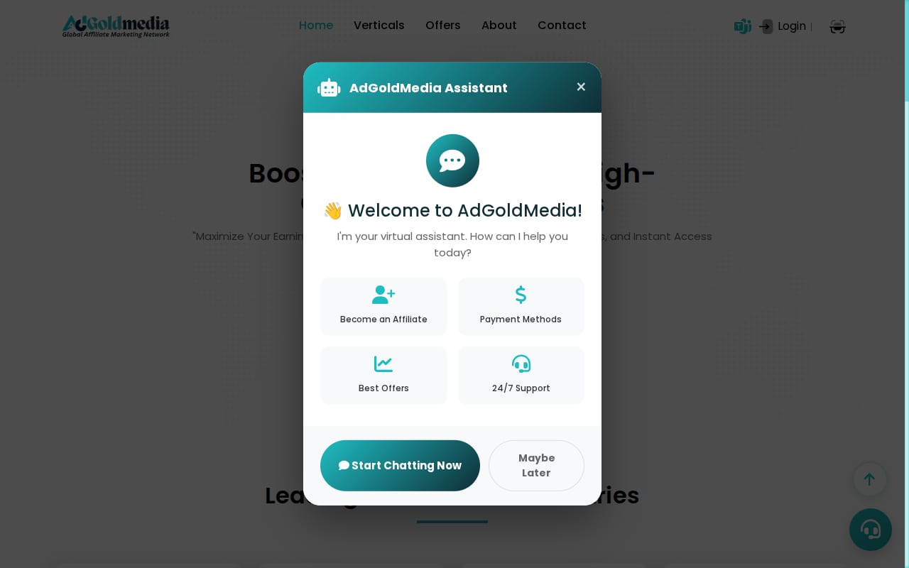 Adgoldmedia website screenshot