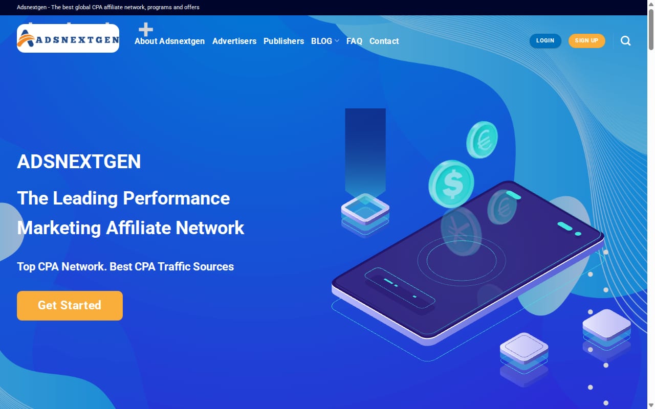 AdsNextGen website screenshot