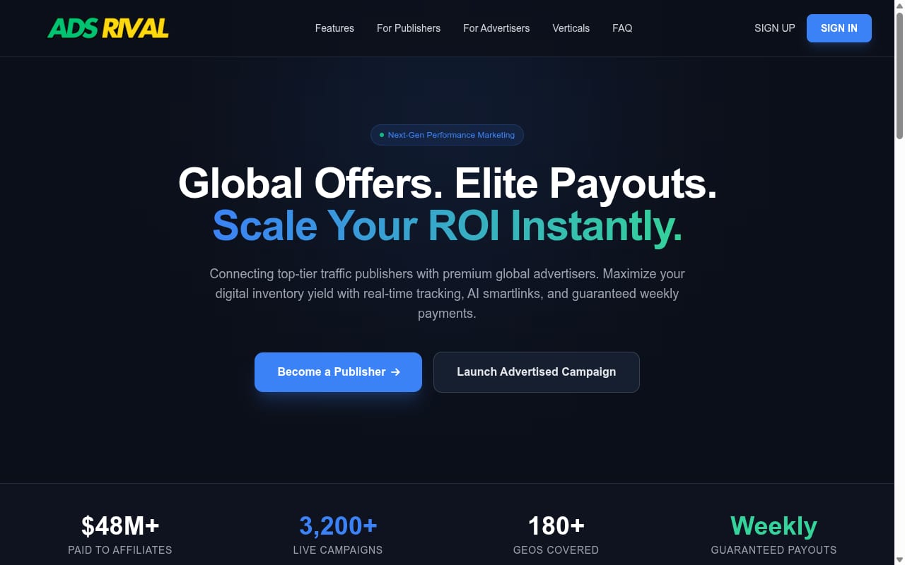 Ads Rival website screenshot