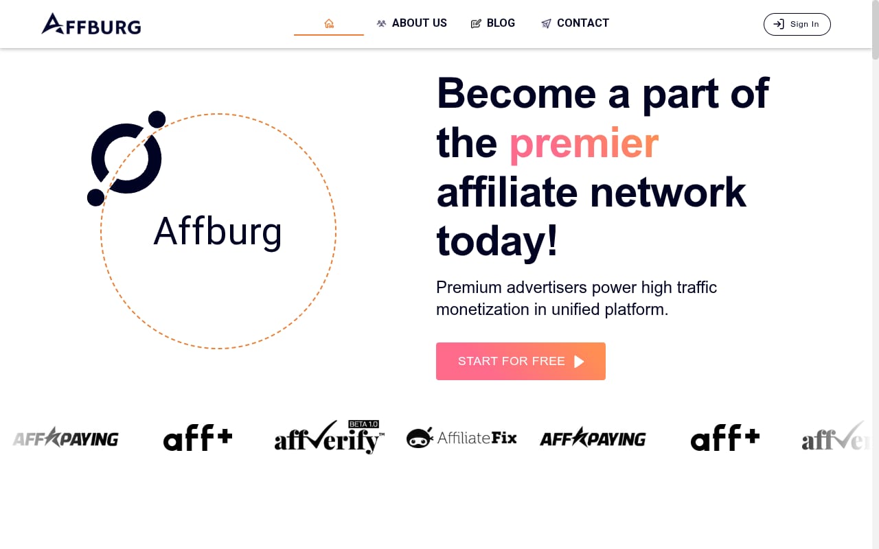 Affburg website screenshot