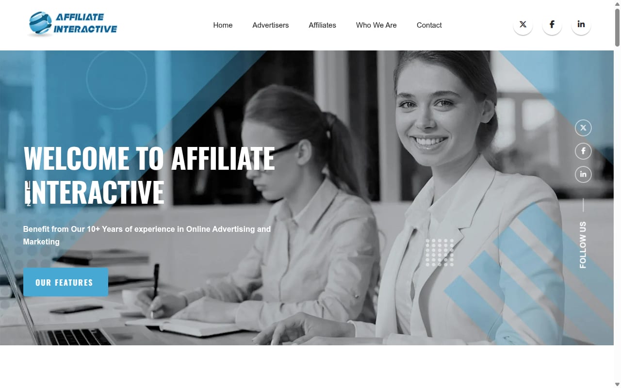 Affiliate Interactive website screenshot