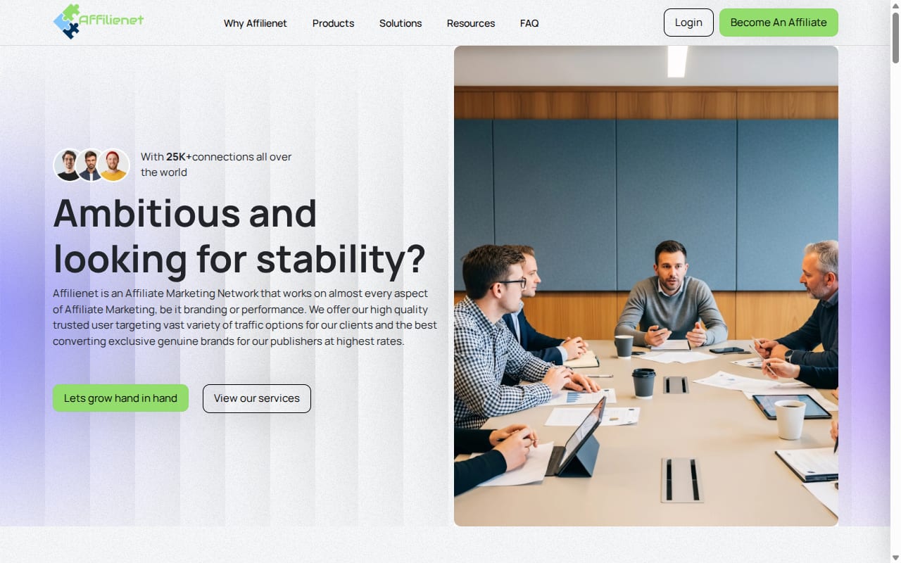 Affilienet Digital Media website screenshot