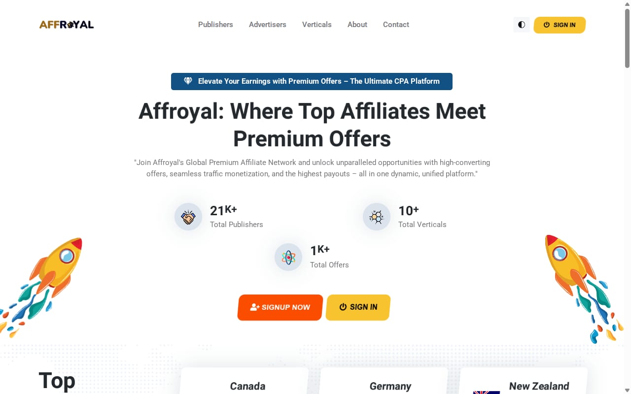 Affroyal website screenshot