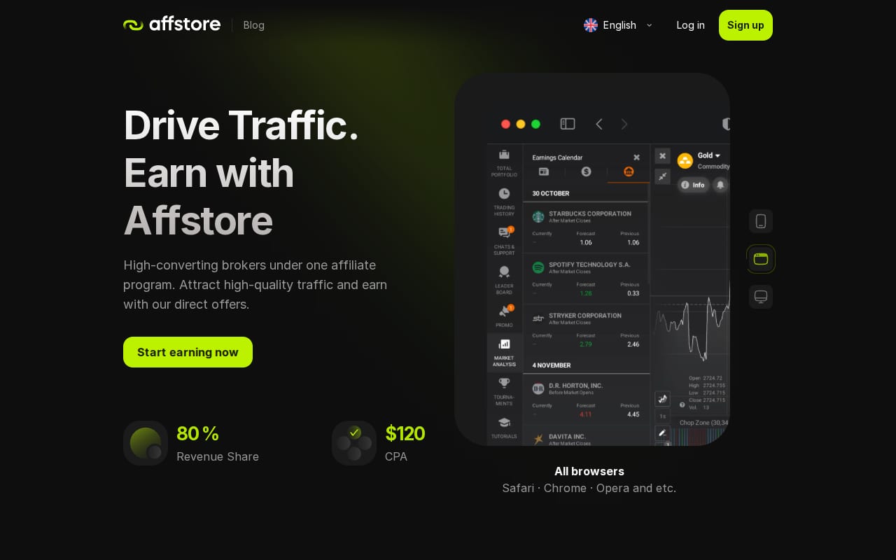 Affstore website screenshot