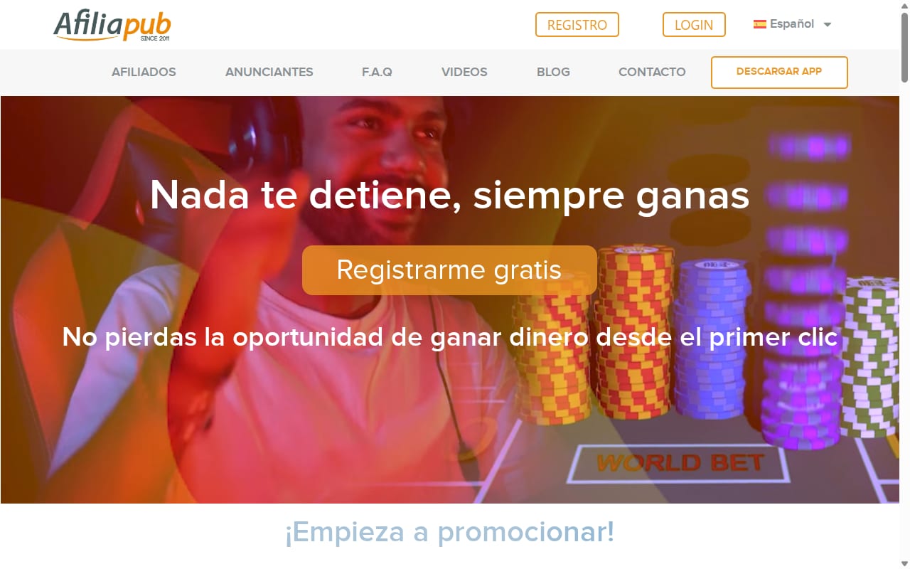 Afiliapub website screenshot