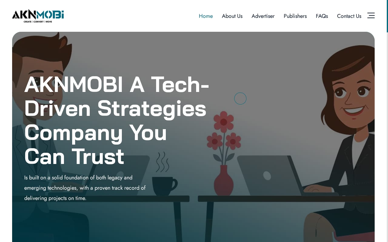 AKNMOBI website screenshot