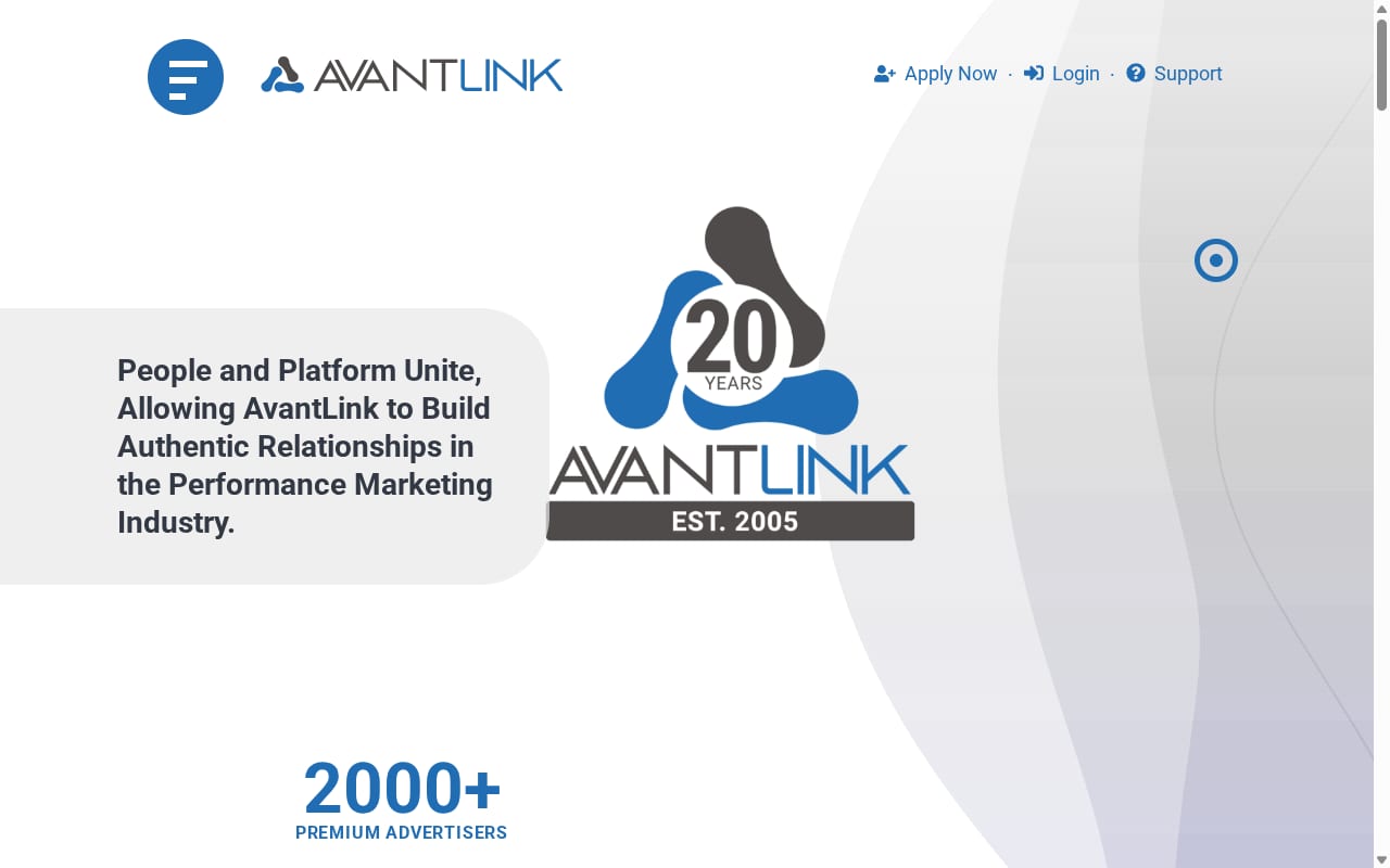 AvantLink website screenshot