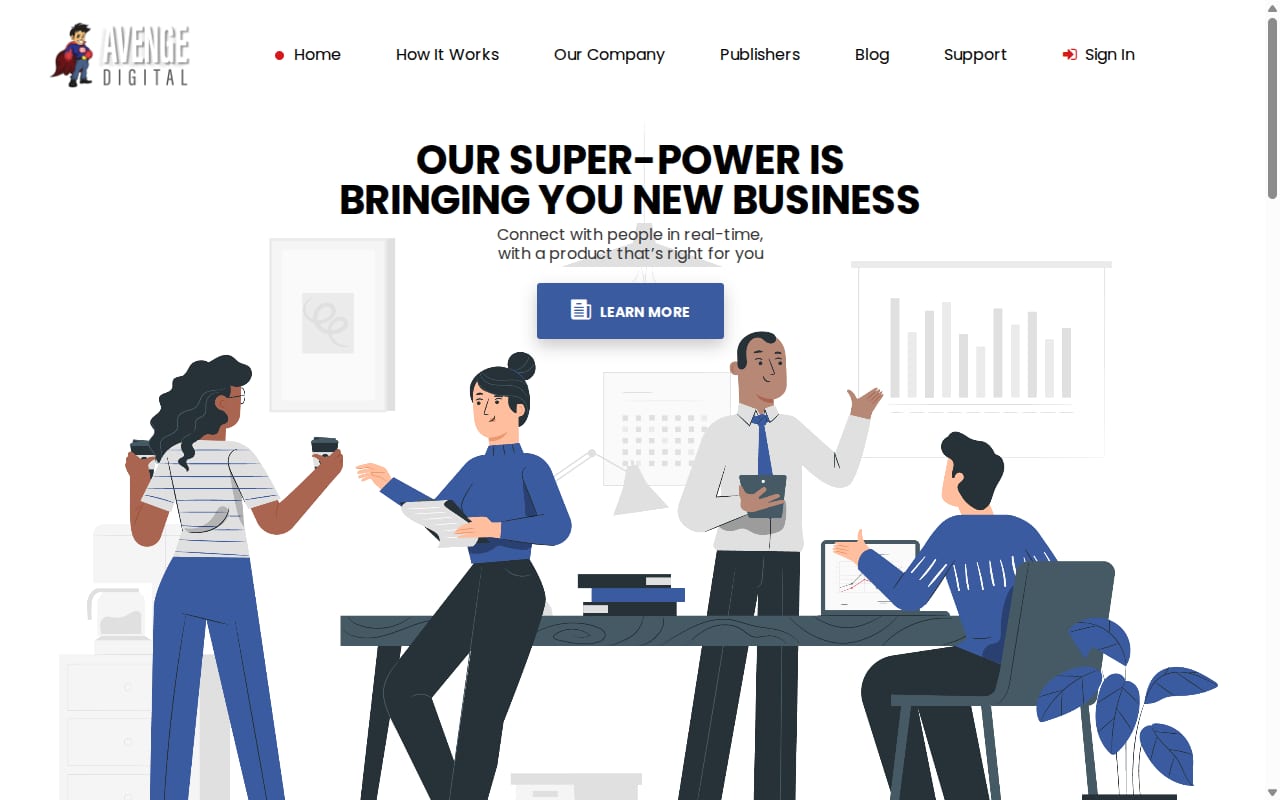 Avenge Digital website screenshot