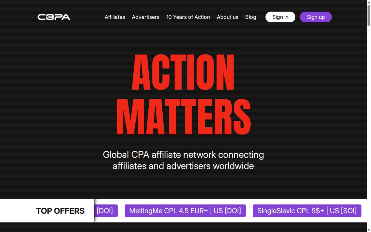 C3PA website screenshot