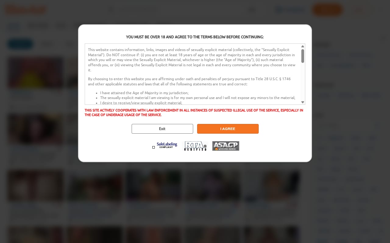 Chaturbate Affiliate website screenshot