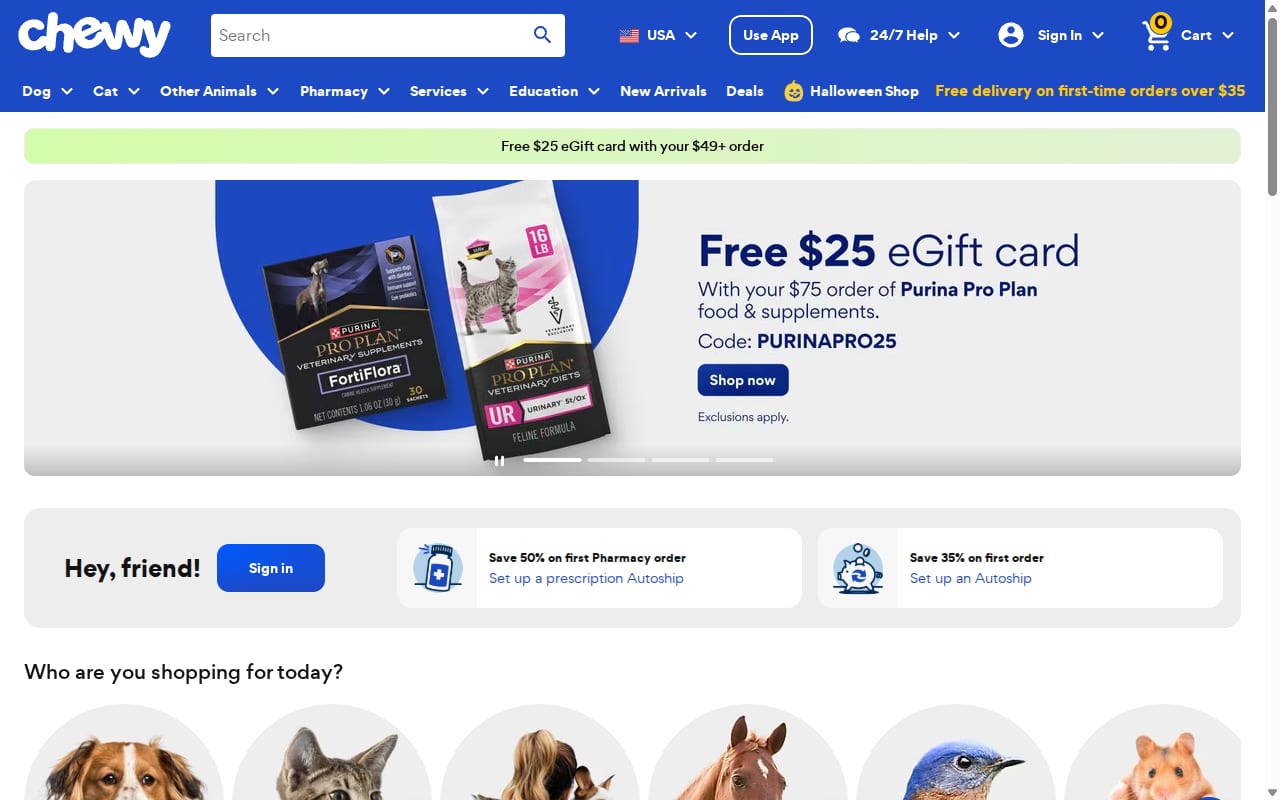 Chewy Affiliate Program website screenshot