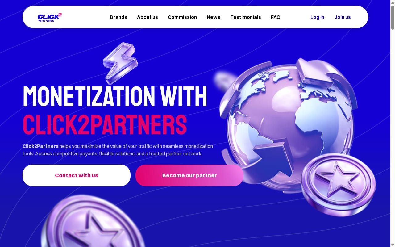 Click2Partners website screenshot