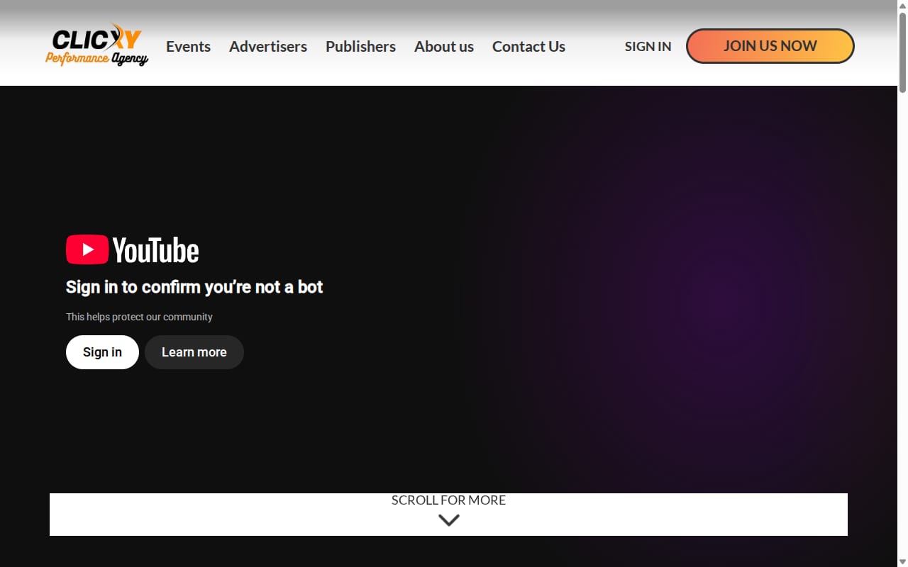 Clicxy website screenshot