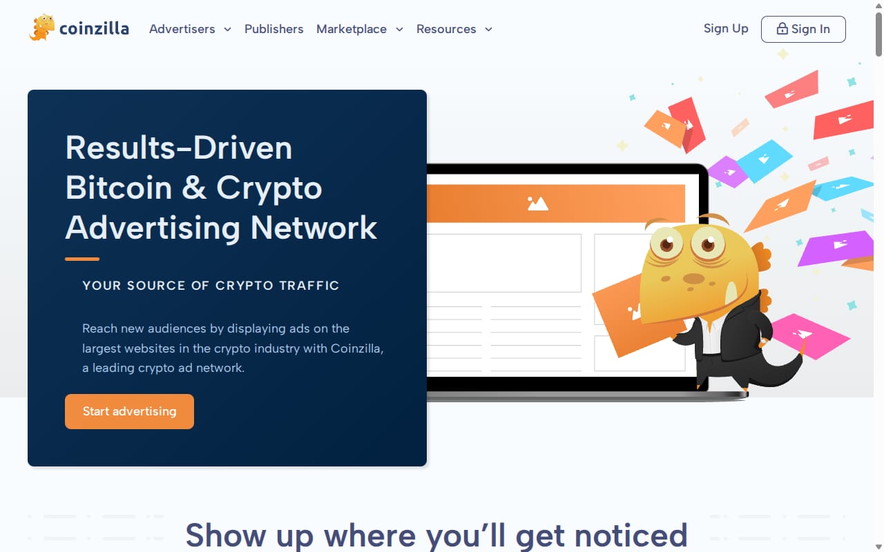 Coinzilla website screenshot