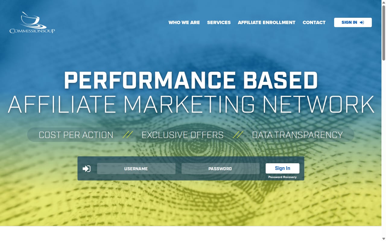 CommissionSoup website screenshot